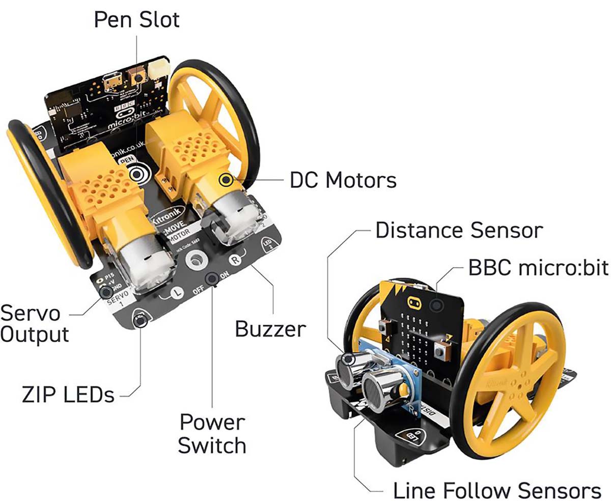 5683 Kitronik  BBC Micro:bit Add-on Kitronik MOVE Motor for The BBC Micro bit