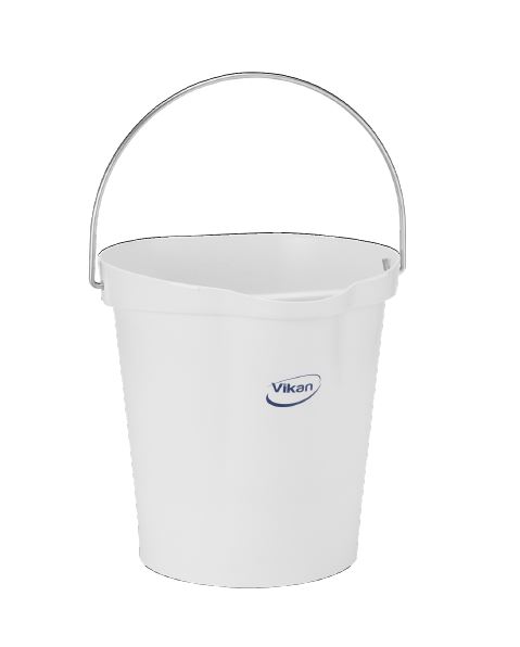 Vikan 12L Polypropylene White Bucket with Handle
