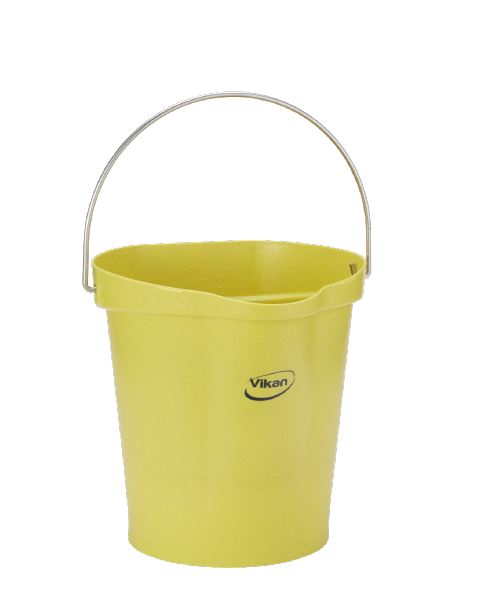 Vikan 12L Polypropylene Yellow Bucket with Handle