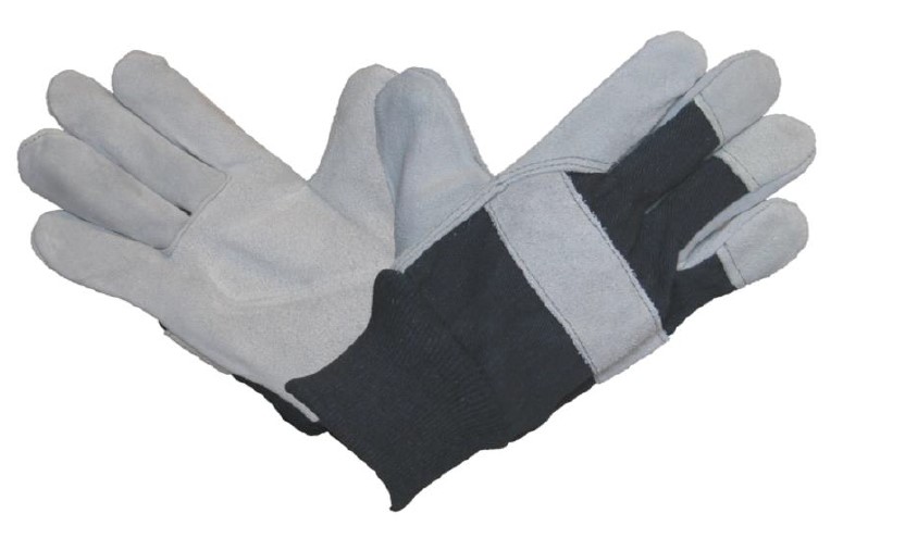 Liscombe 569 Black, Grey Cotton Work Gloves, Size 7