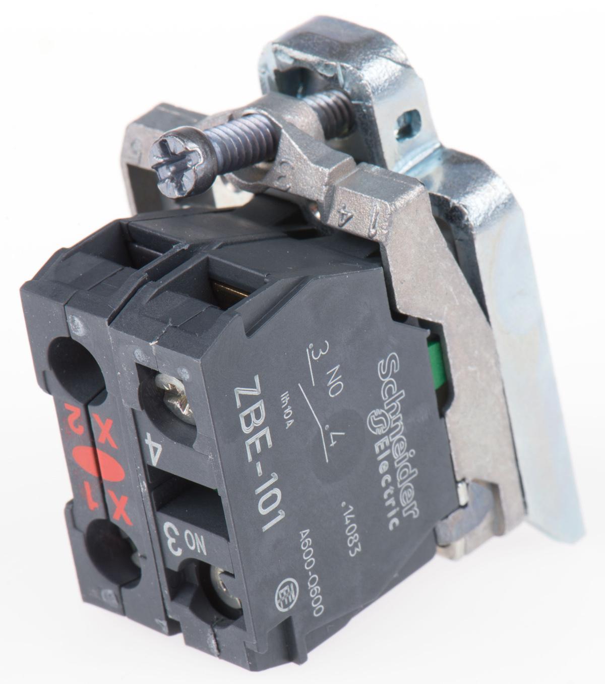 Schneider Electric XB4 Contact & Light Block 1NO LED Red 24 V ac/dc Screw terminal