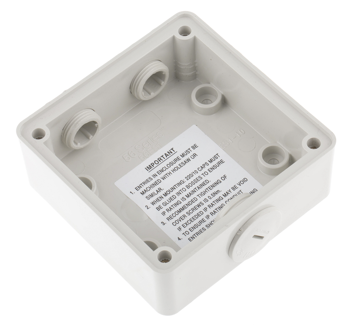 Schneider Electric 56 Grey Polycarbonate Back Box, Surface Mount, 1 Gangs 101mm 38 mm
