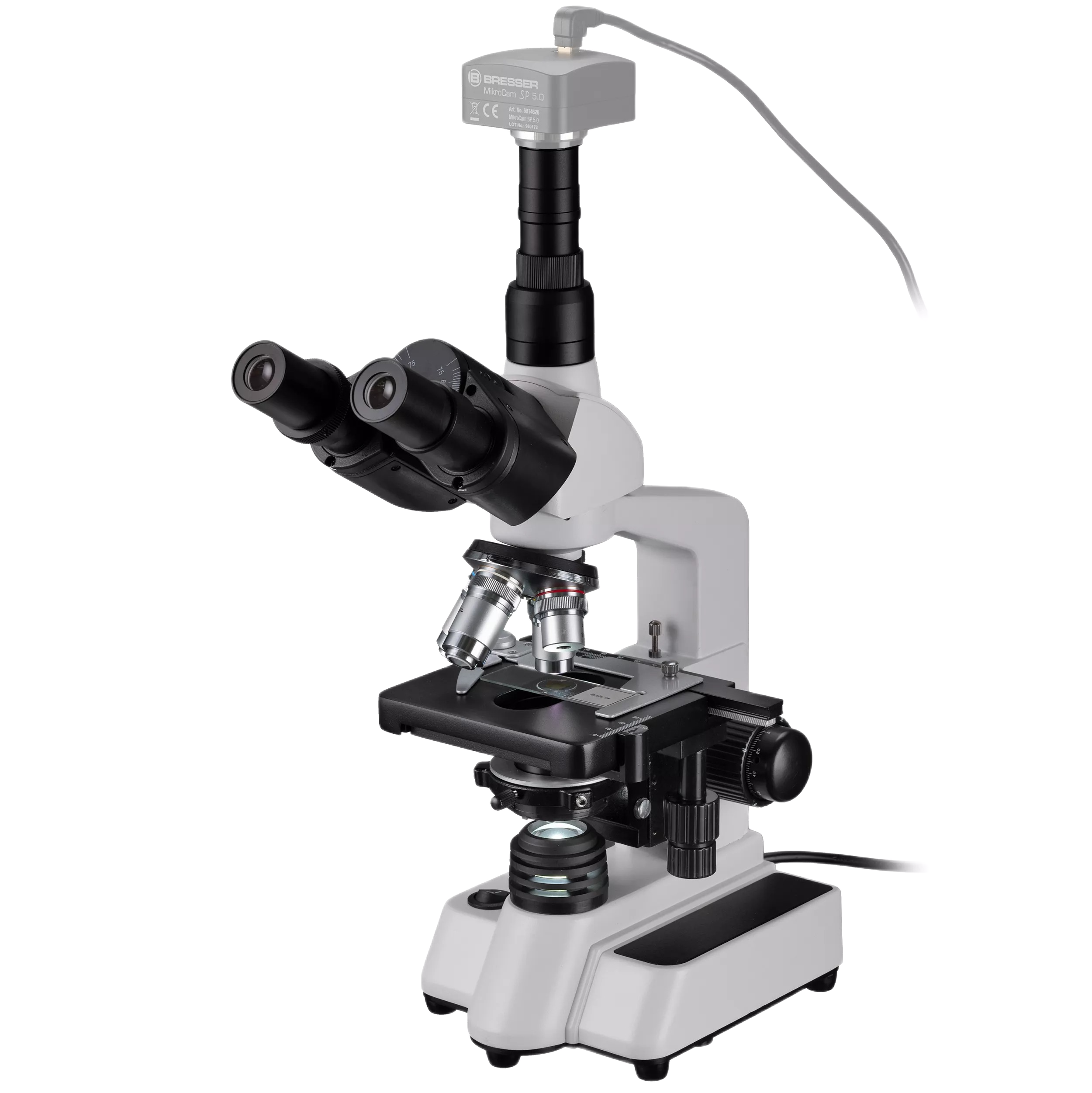 Bresser 57-23100 Trinocular Microscope, 1000x Magnification Illuminated