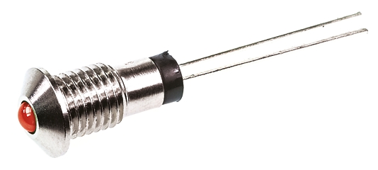 Marl 570 Series Indicator, Red Panel Mount Indicator, Lead Pin Termination 2.8V 20 mA, 6 mm