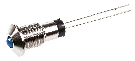 Marl 570 Series Indicator, Blue Panel Mount Indicator, Lead Pin Termination 4.5V 25 mA, 6 mm