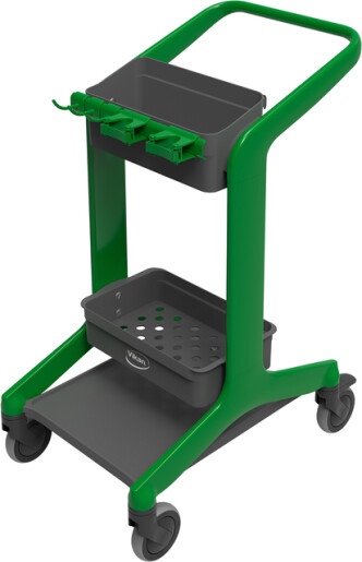 Vikan 2 Stainless Steel 360° Wheel, Rear Castor Trolley, 720 mm, 20 kg Load, 720 mm
