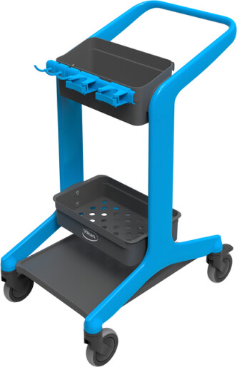 Vikan 2 Polypropylene 360° Wheel Trolley, 720 mm, 35 kg Load, 720 mm
