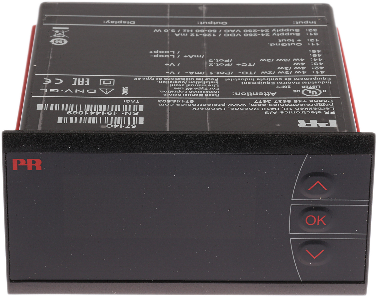 PR Electronics 5700 LED Multi-Function Panel Meters for Voltage, Potentiometer Signal, Temperature, Current, Resistance,