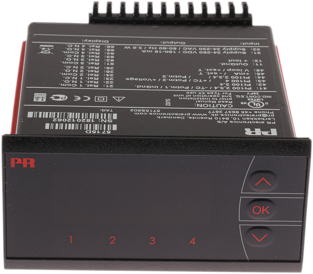 PR Electronics 5700 LED Multi-Function Panel Meters for Current, Resistance, Voltage, Potentiometer Signal, Temperature,