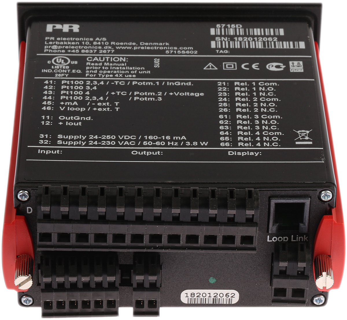 5715d PR Electronics 5700 LED Multi-Function Panel Meters for Current, Resistance, Voltage, Potentiometer Signal, Temperature,