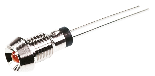Marl 572 Series Indicator, Red Panel Mount Indicator, Lead Pin Termination 2.8V 20 mA, 6 mm