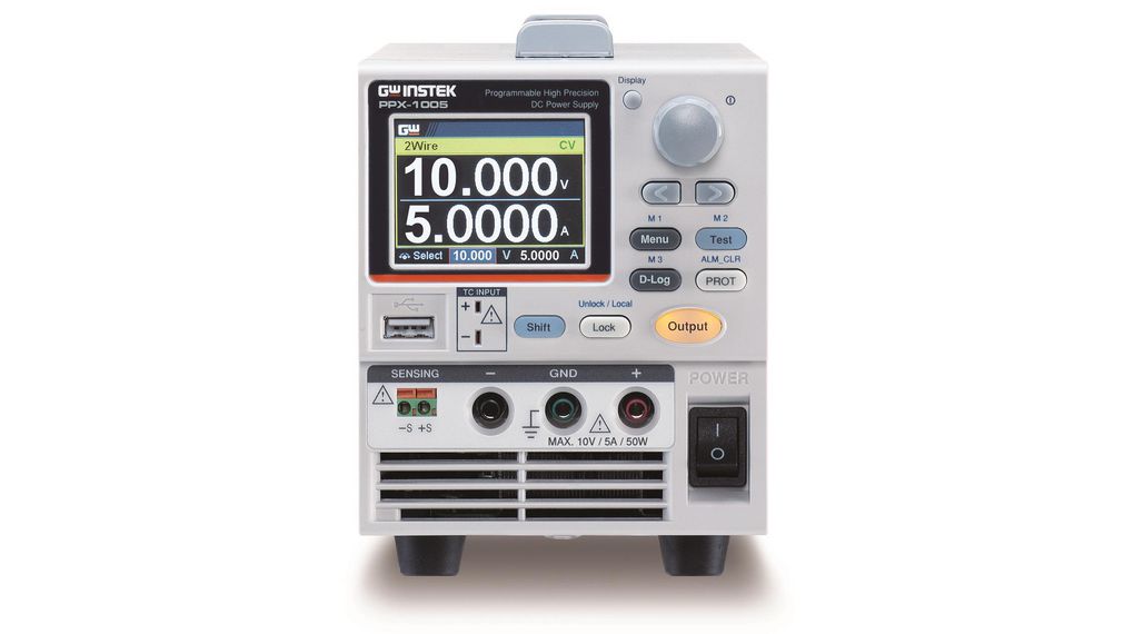 ppx-1005 GW Instek PPX Series Bench Power Supply, 10V, 5A, 1-Output, 500W