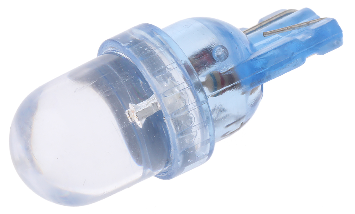 JKL Components Blue LED Indicator Lamp, 12V dc, Wedge Base, 10mm Diameter