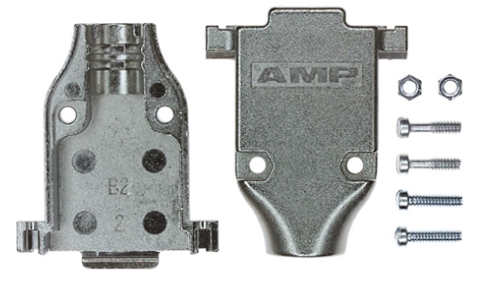 TE Connectivity AMPLIMITE Series Zinc Straight D-Sub Backshell, 15 Way