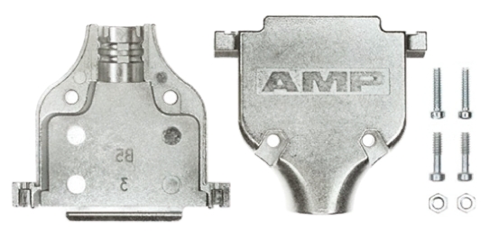TE Connectivity AMPLIMITE Series Zinc Straight D-Sub Backshell, 25 Way