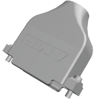 TE Connectivity AMPLIMITE Series Zinc Straight D-Sub Backshell, 25 Way