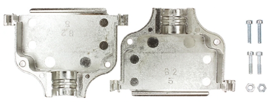 TE Connectivity AMPLIMITE Series Zinc Straight D-Sub Backshell, 50 Way