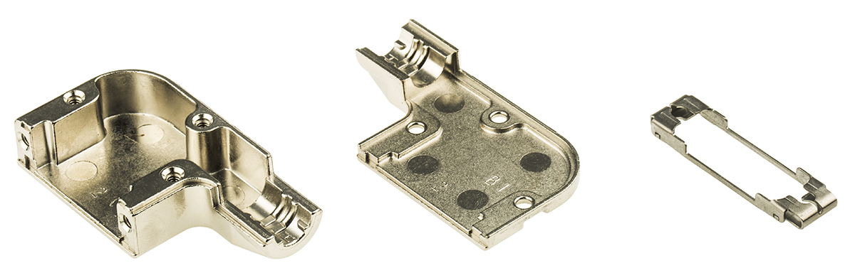 TE Connectivity AMPLIMITE Series Zinc Right Angle D-Sub Backshell, 15 Way Strain Relief