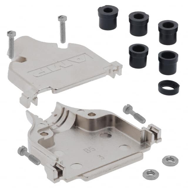 TE Connectivity AMPLIMITE Series Zinc Alloy Straight D-Sub Backshell, 25 Way