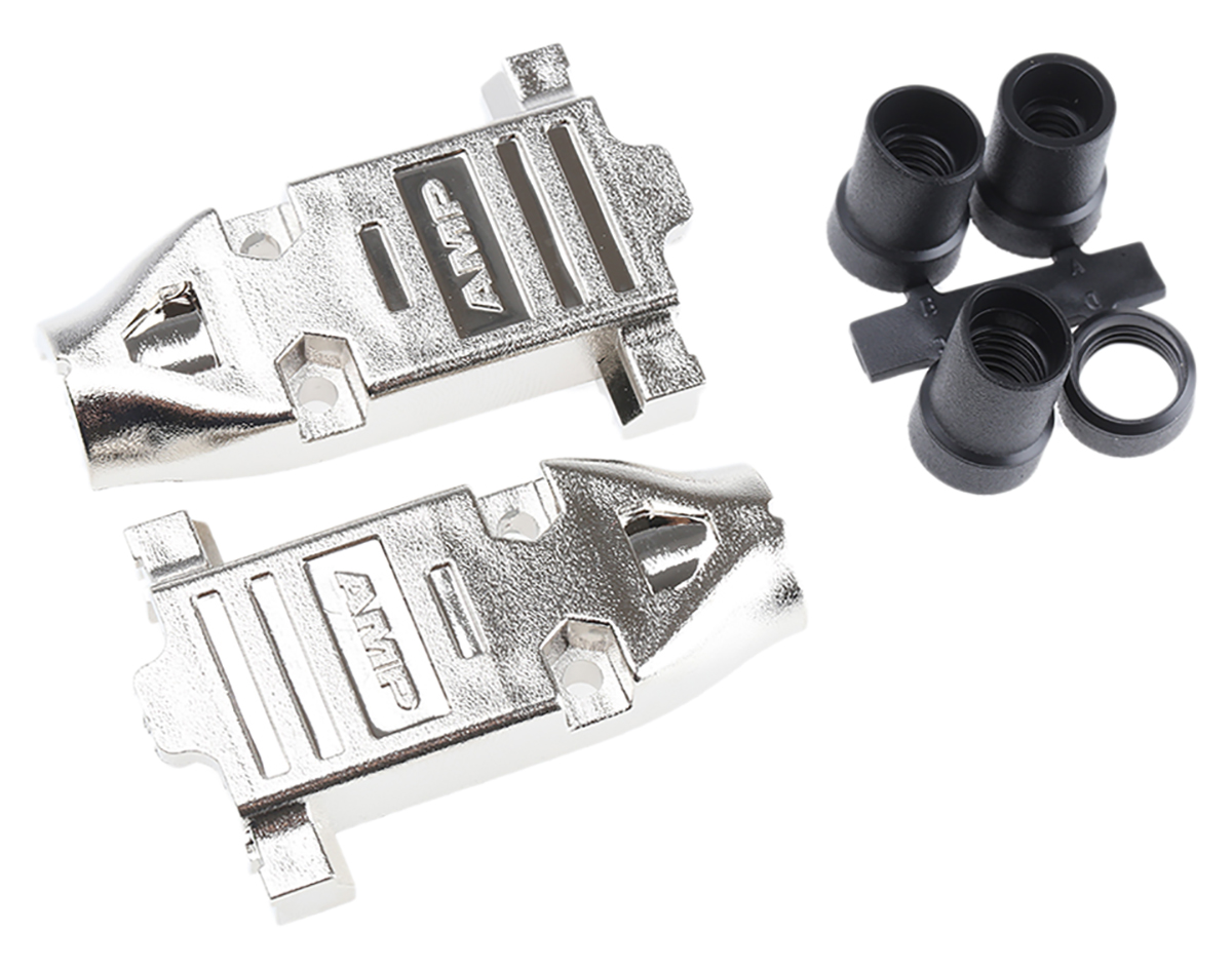 TE Connectivity AMPLIMITE HD-20 Series Metal Plated Plastic Straight D-Sub Backshell, 9 Way Strain Relief
