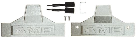 TE Connectivity AMPLIMITE 0.050 Series Zinc Straight D-Sub Backshell, 100 Way