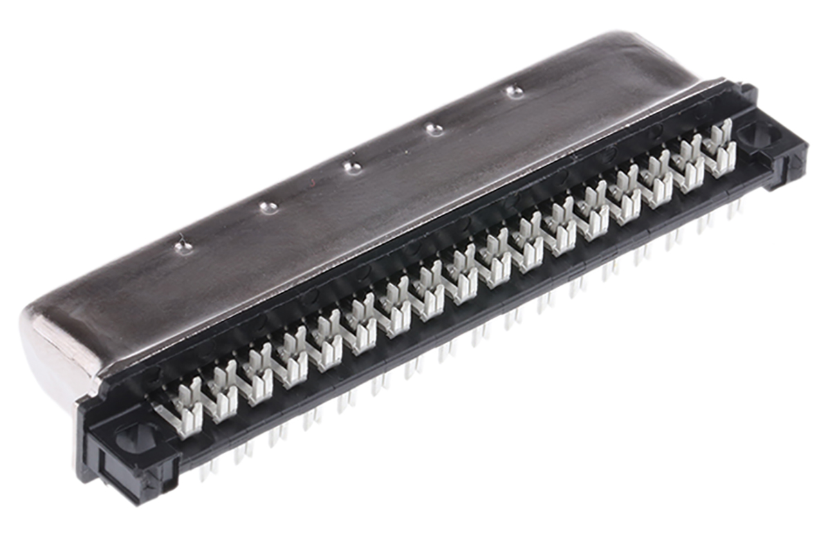 5749621-7 TE Connectivity 68 Way Right Angle Cable SCSI Connector 1.27 mm Pitch, IDT