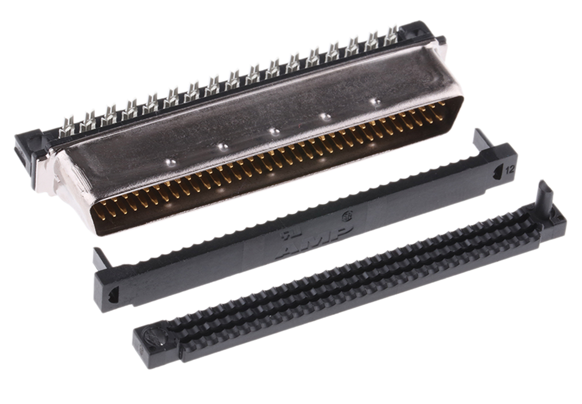 5749621-7 TE Connectivity 68 Way Right Angle Cable SCSI Connector 1.27 mm Pitch, IDT