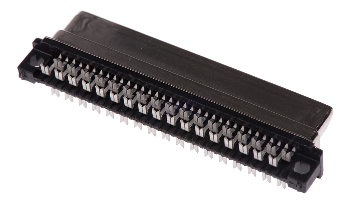 5749699-7 TE Connectivity, AMPLIMITE .050 III 68 Way Female Right Angle Cable SCSI Connector 1.27 mm Pitch, Quick Latch, Crimp