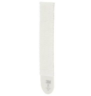 17206bl 3M Adhesive White Hook & Loop Tape, 19mm x 92.7mm