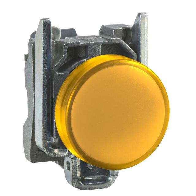 xb4bvb5 Schneider Electric Harmony XB4 Orange LED Pilot Light, 22mm Cutout, IP66, IP67, IP69, IP69K, 24 V ac/dc