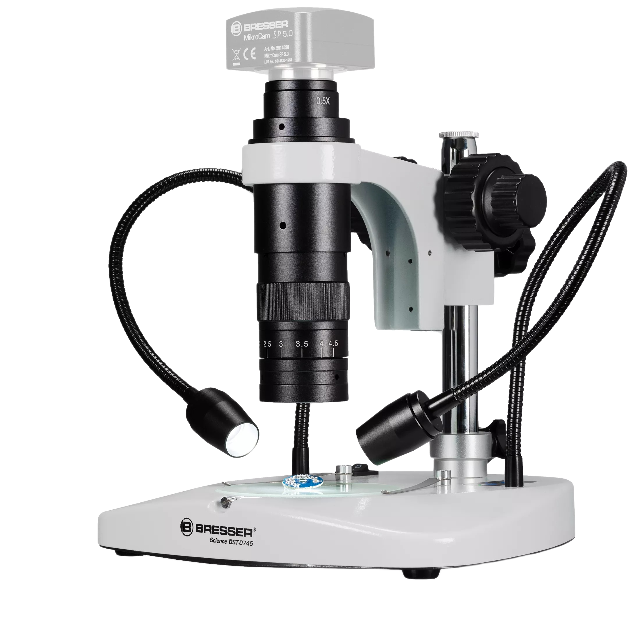Bresser 58-08100 SD, USB Microscope, 4.5x Magnification Illuminated