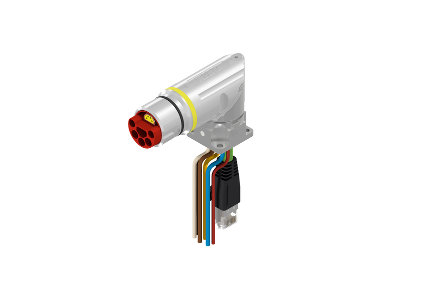 CONEC Connector, 10 Contacts, Panel Mount, B23 Connector, Socket, Male/Female, IP65, IP67, 58-22 Series