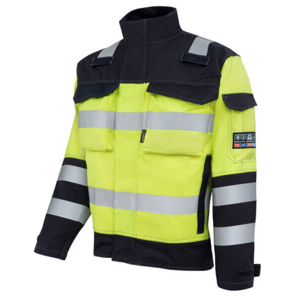 ProGARM 5805 Navy, Yellow, Heat Resistant Jacket Zipper, L 1 EA