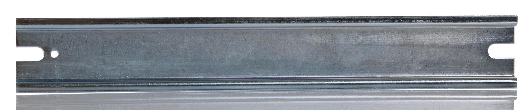 248-1137 RS PRO Steel Unperforated DIN Rail, Top Hat Compatible, 255mm x 35mm