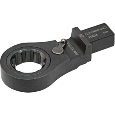 STAHLWILLE Square Ring Spanner Insert, 14 x 18 mm Insert, 17 mm, Gun Metal Finish