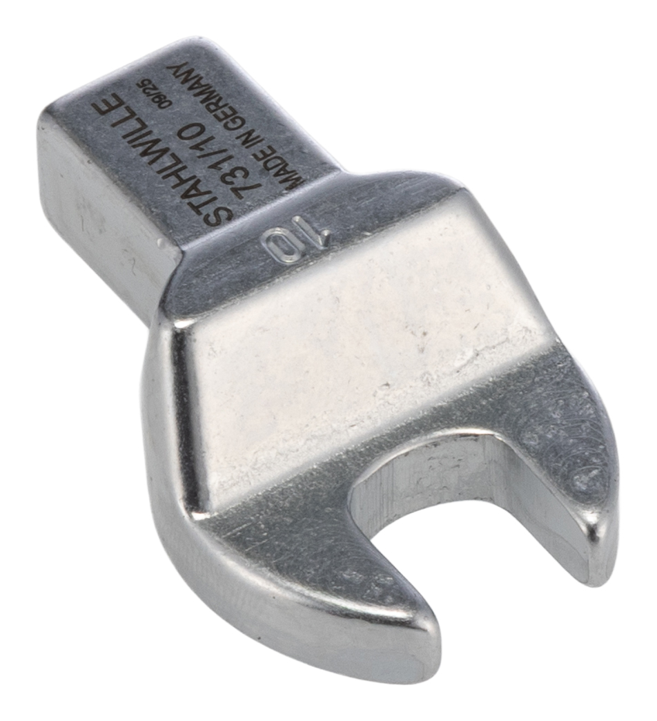 STAHLWILLE Open Ended Insert Spanner Head, 9 x 12 mm Insert, 10 mm, Chrome Finish