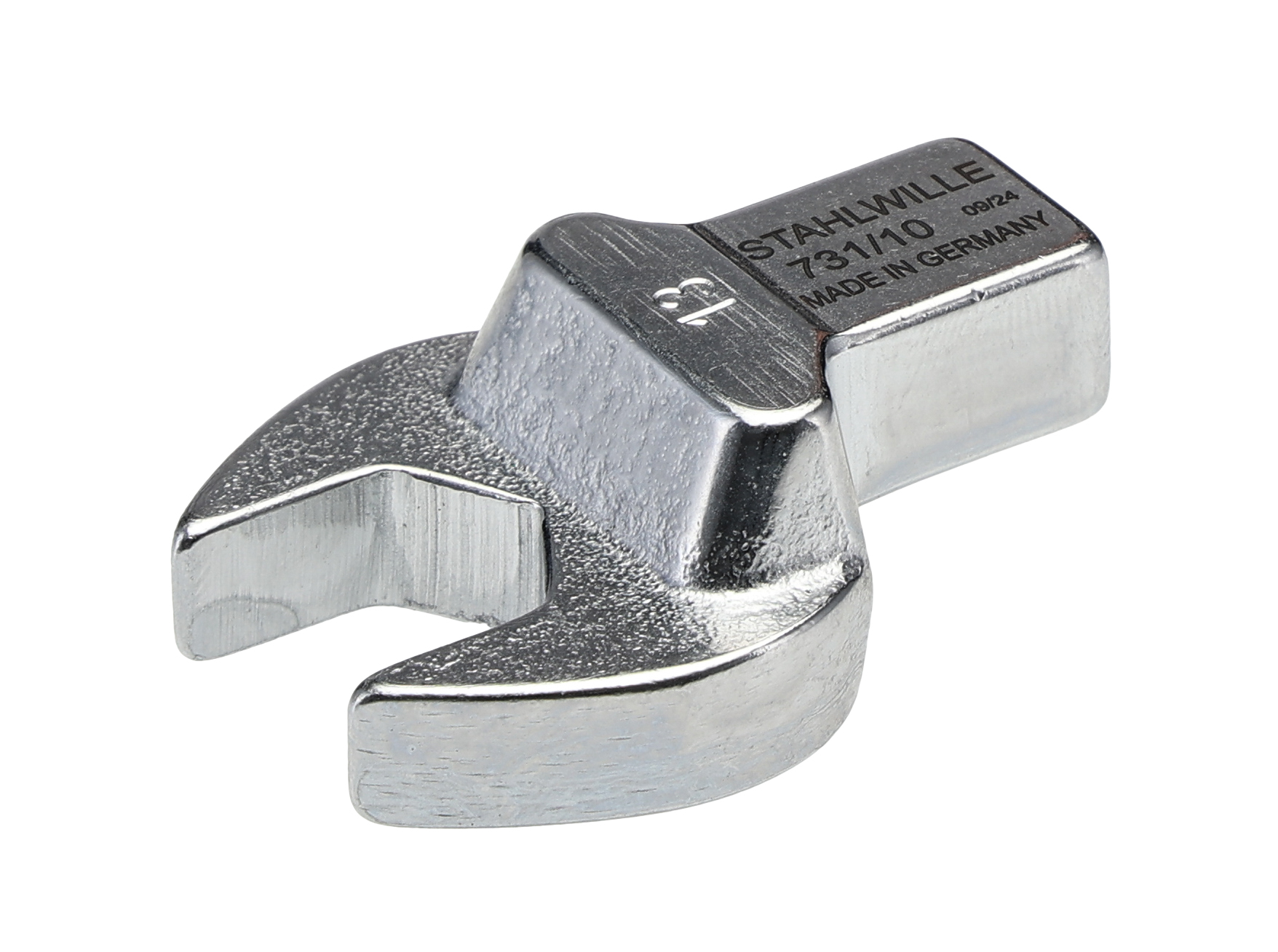 STAHLWILLE Open Ended Insert Spanner Head, 9 x 12 mm Insert, 13 mm, Chrome Finish