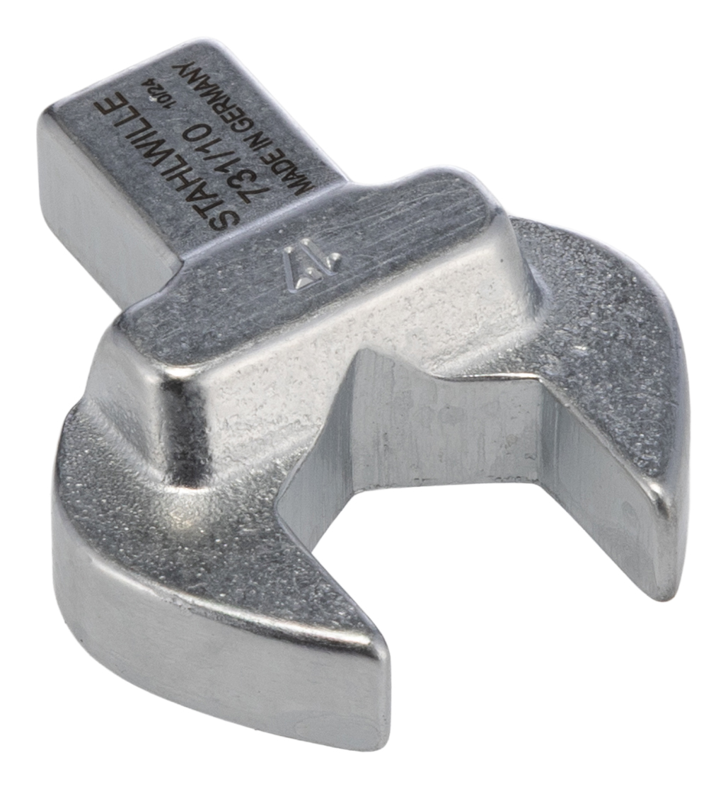 STAHLWILLE Open Ended Insert Spanner Head, 9 x 12 mm Insert, 17 mm, Chrome Finish
