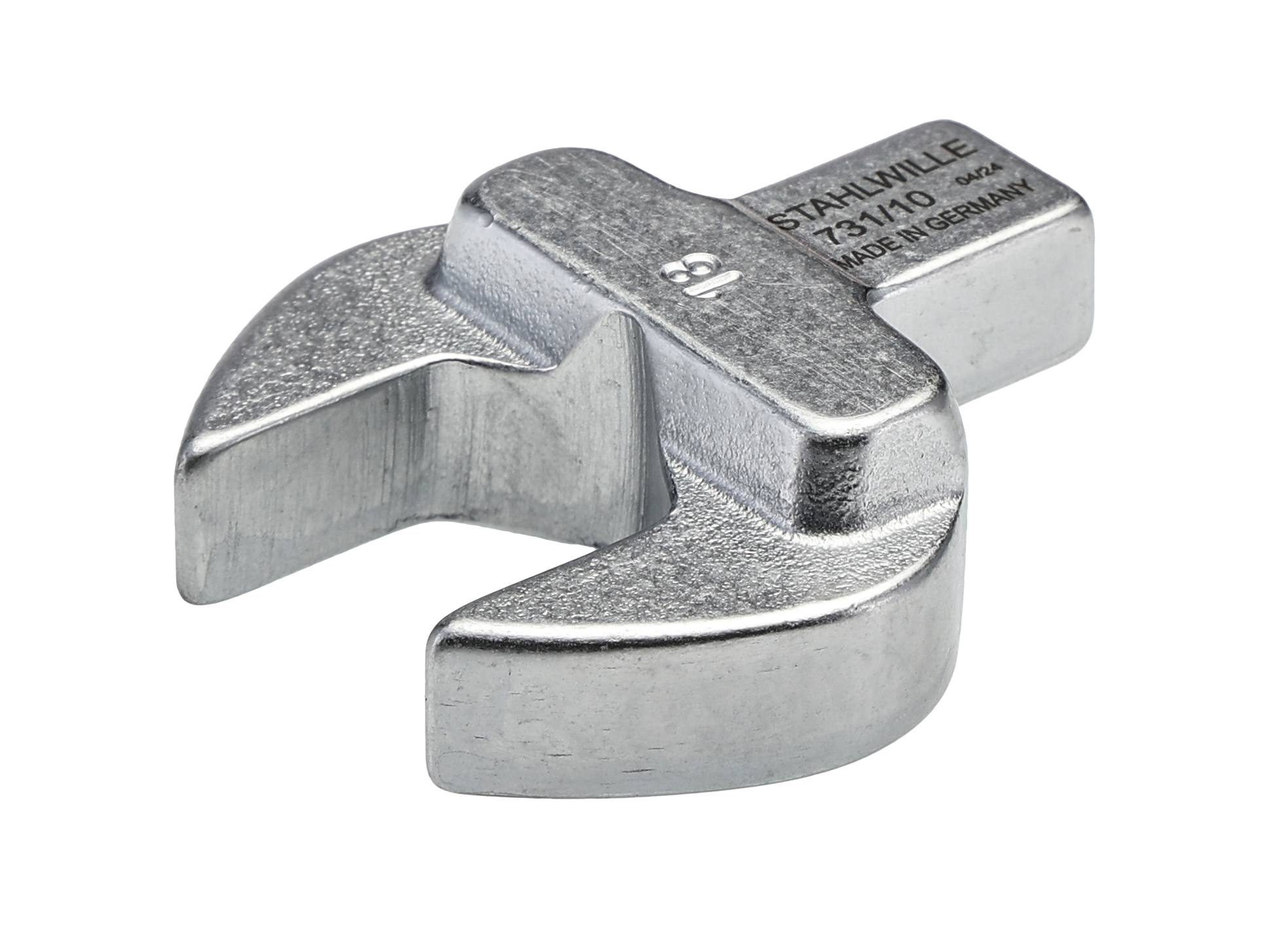 STAHLWILLE Open Ended Insert Spanner Head, 9 x 12 mm Insert, 18 mm, Chrome Finish