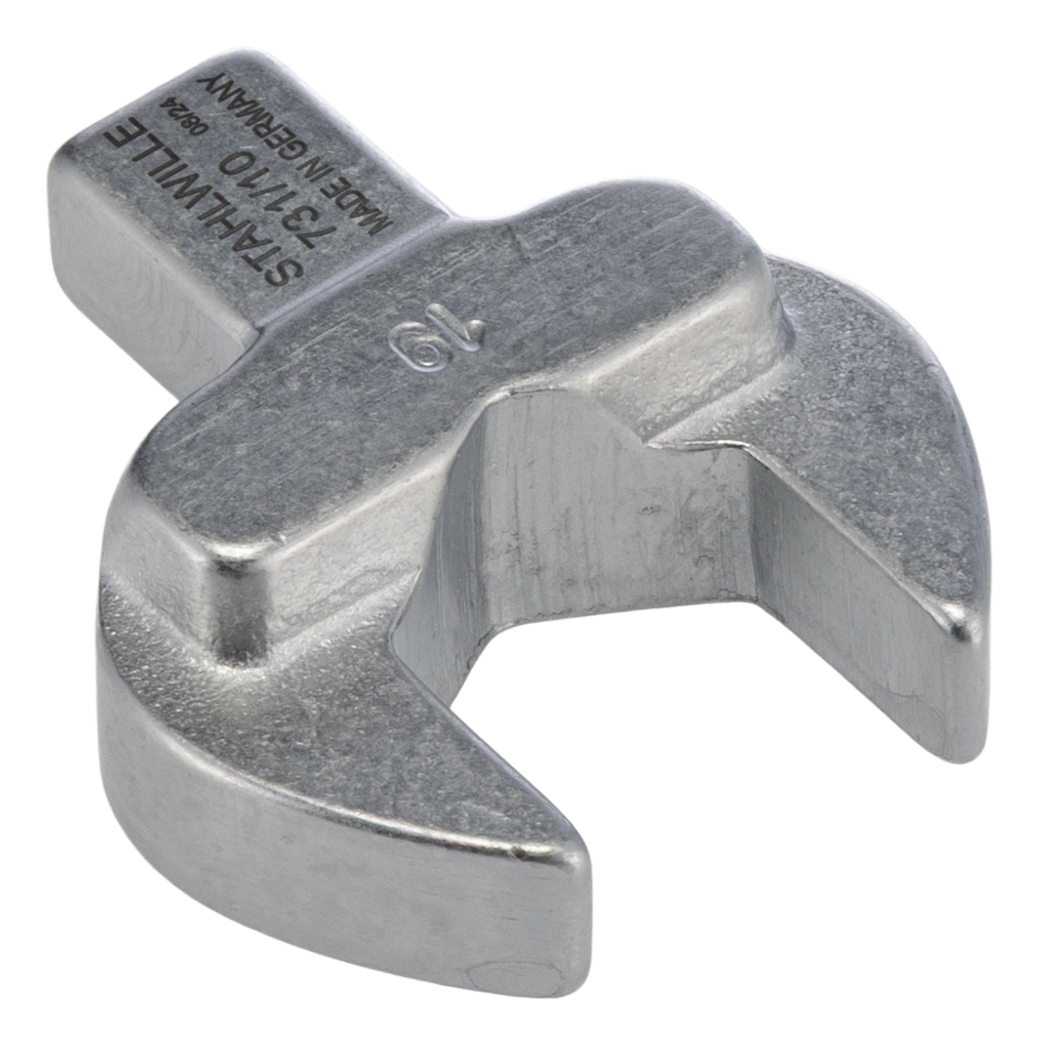 STAHLWILLE Open Ended Insert Spanner Head, 9 x 12 mm Insert, 19 mm, Chrome Finish