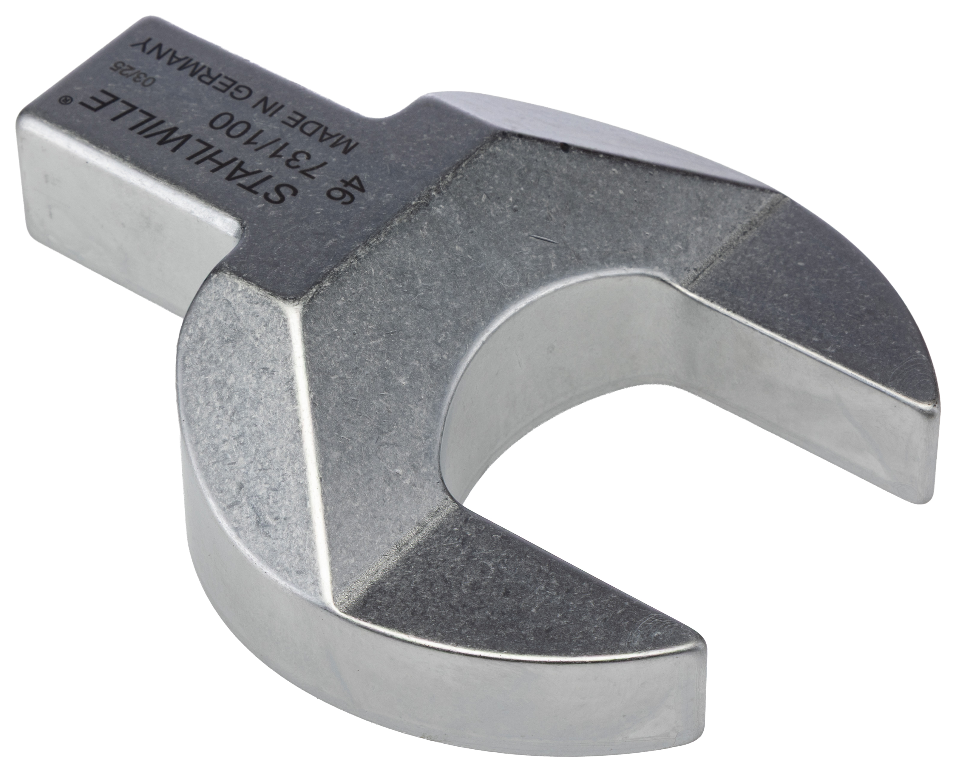 58211046 STAHLWILLE Open Ended Insert Insertion Wrench, 22 x 28 mm Insert, 46 mm, Chrome Finish