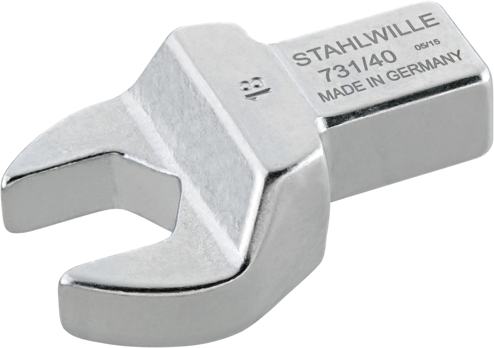 STAHLWILLE Open Ended Insert Insertion Wrench, 14 x 18 mm Insert, 13 mm, Chrome Finish