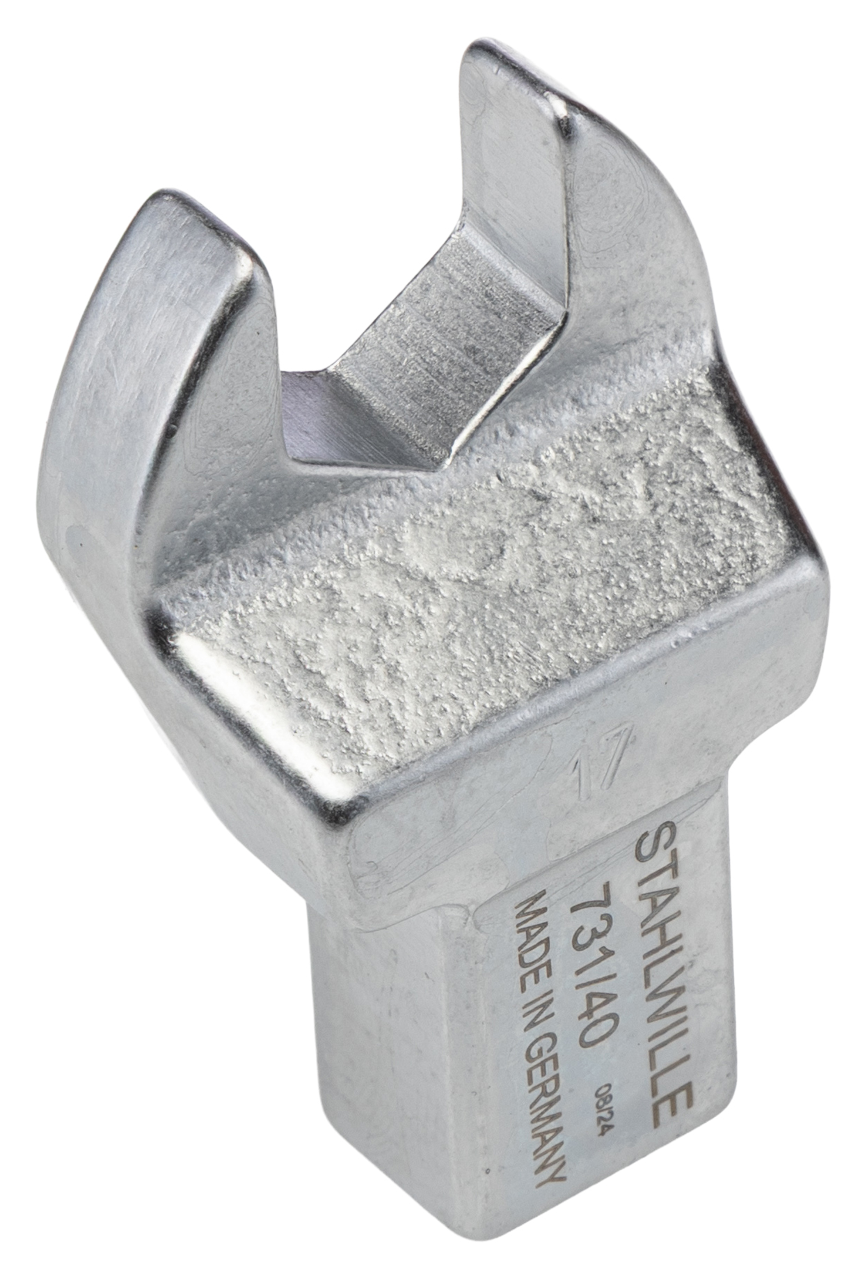 STAHLWILLE Open Ended Insert Spanner Head, 14 x 18 mm Insert, 17 mm, Chrome Finish