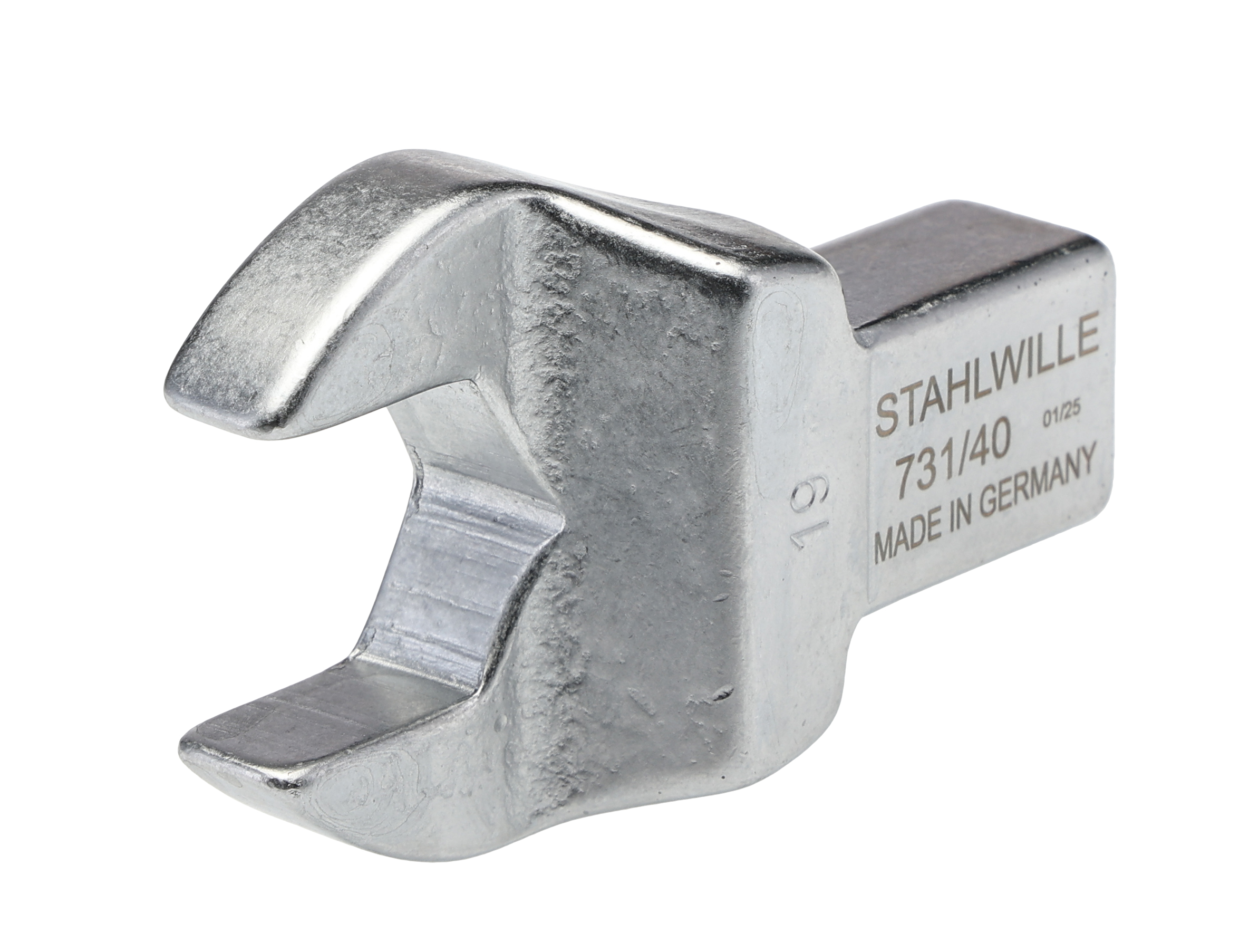 58214019 STAHLWILLE Open Ended Insert Spanner Head, 14 x 18 mm Insert, 19 mm, Chrome Finish
