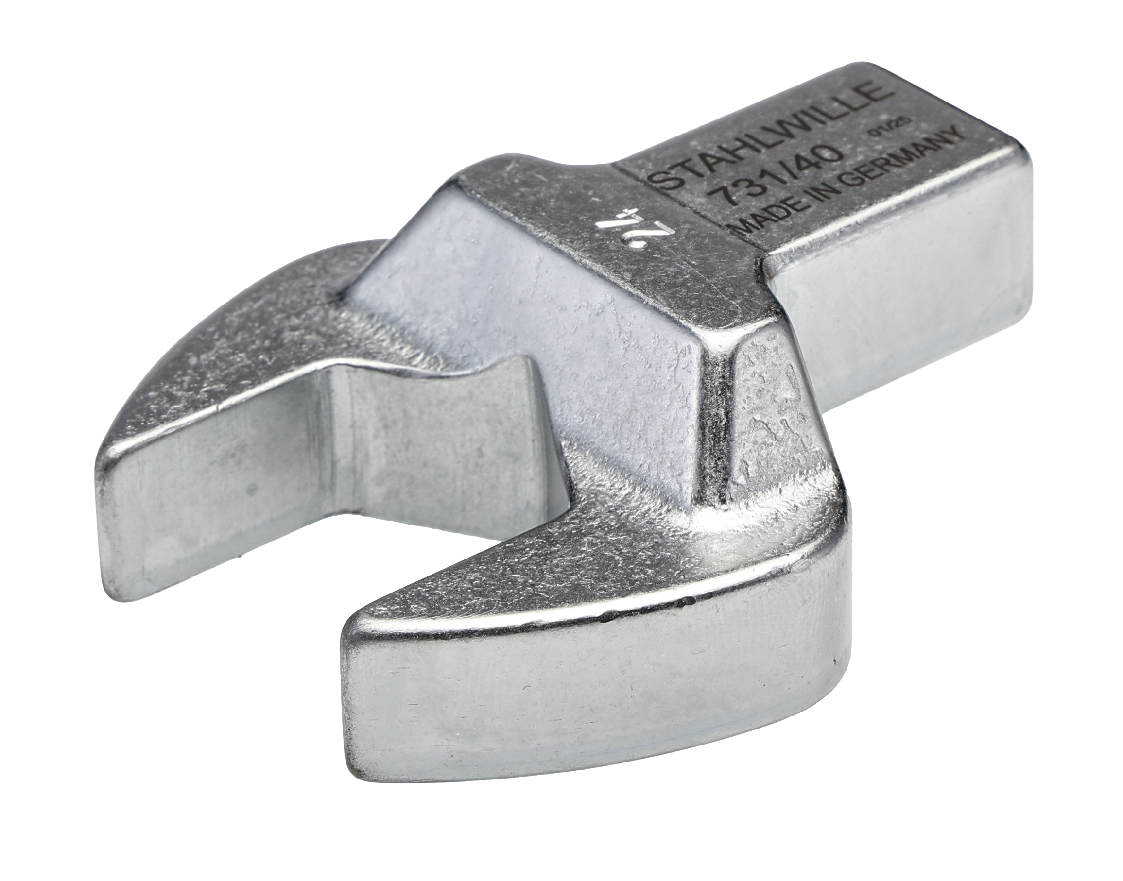 STAHLWILLE Open Ended Insert Spanner Head, 14 x 18 mm Insert, 24 mm, Chrome Finish