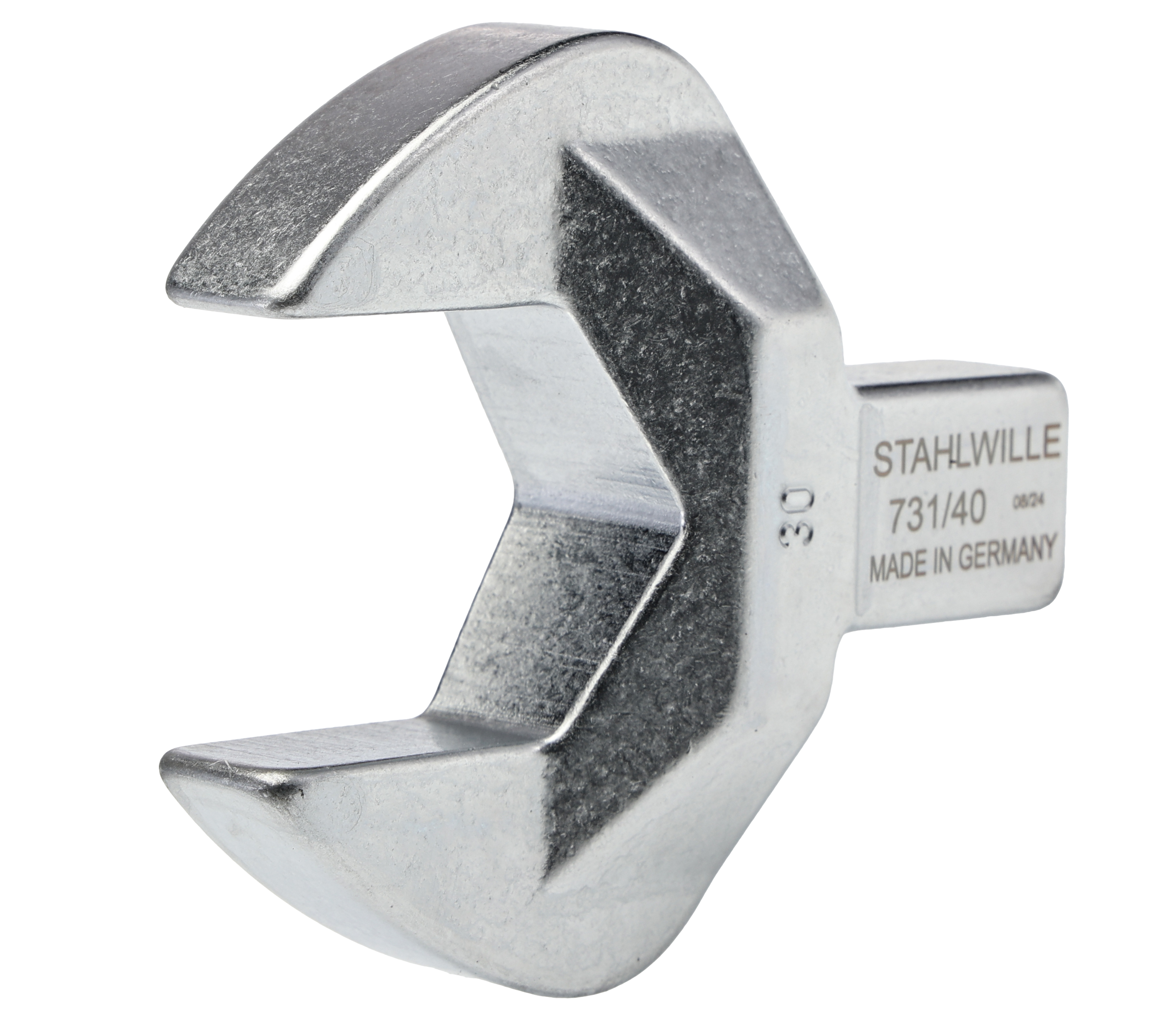 58214030 STAHLWILLE Open Ended Insert Spanner Head, 14 x 18 mm Insert, 30 mm, Chrome Finish