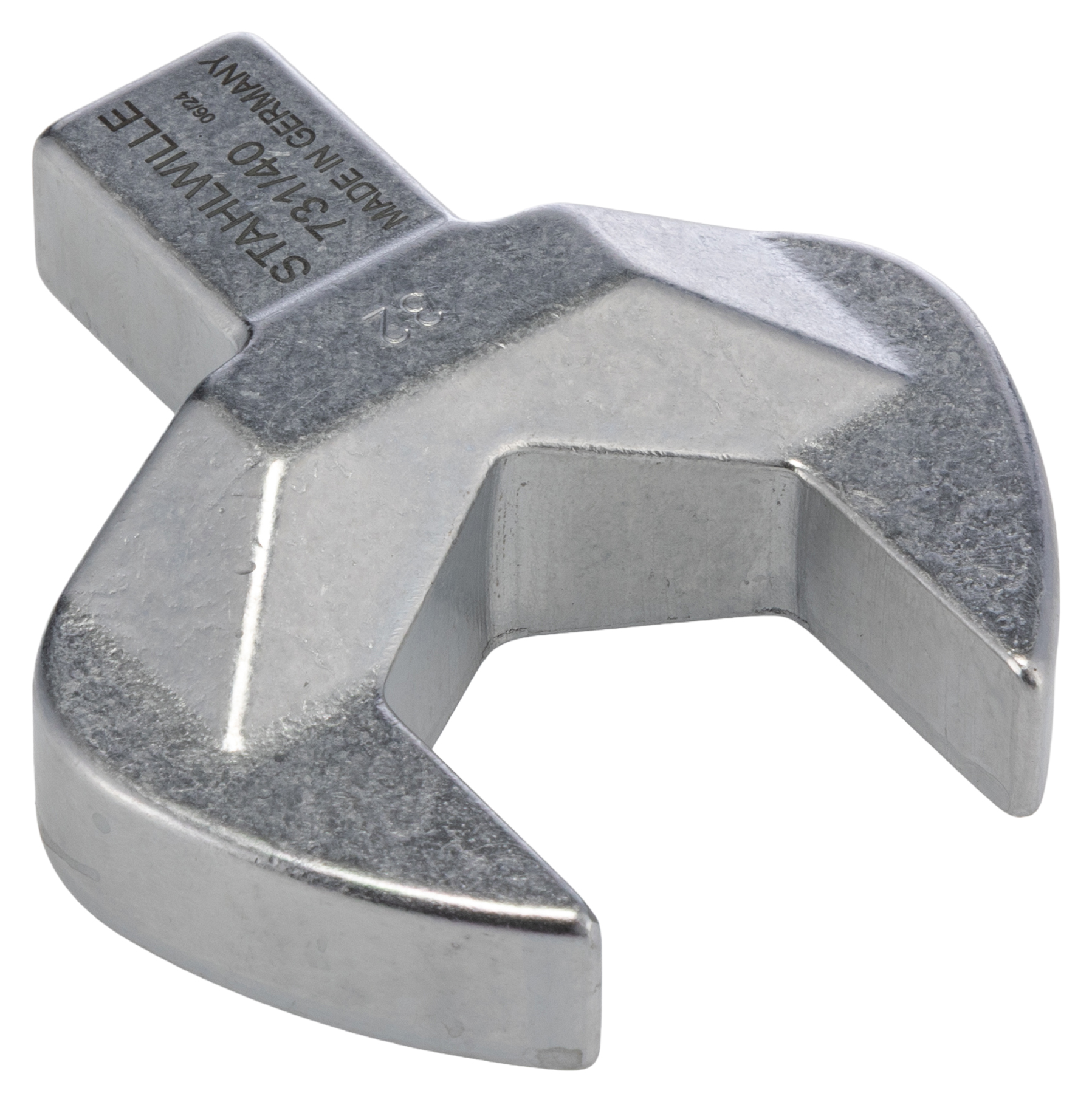 STAHLWILLE Open Ended Insert Spanner Head, 14 x 18 mm Insert, 32 mm, Chrome Finish