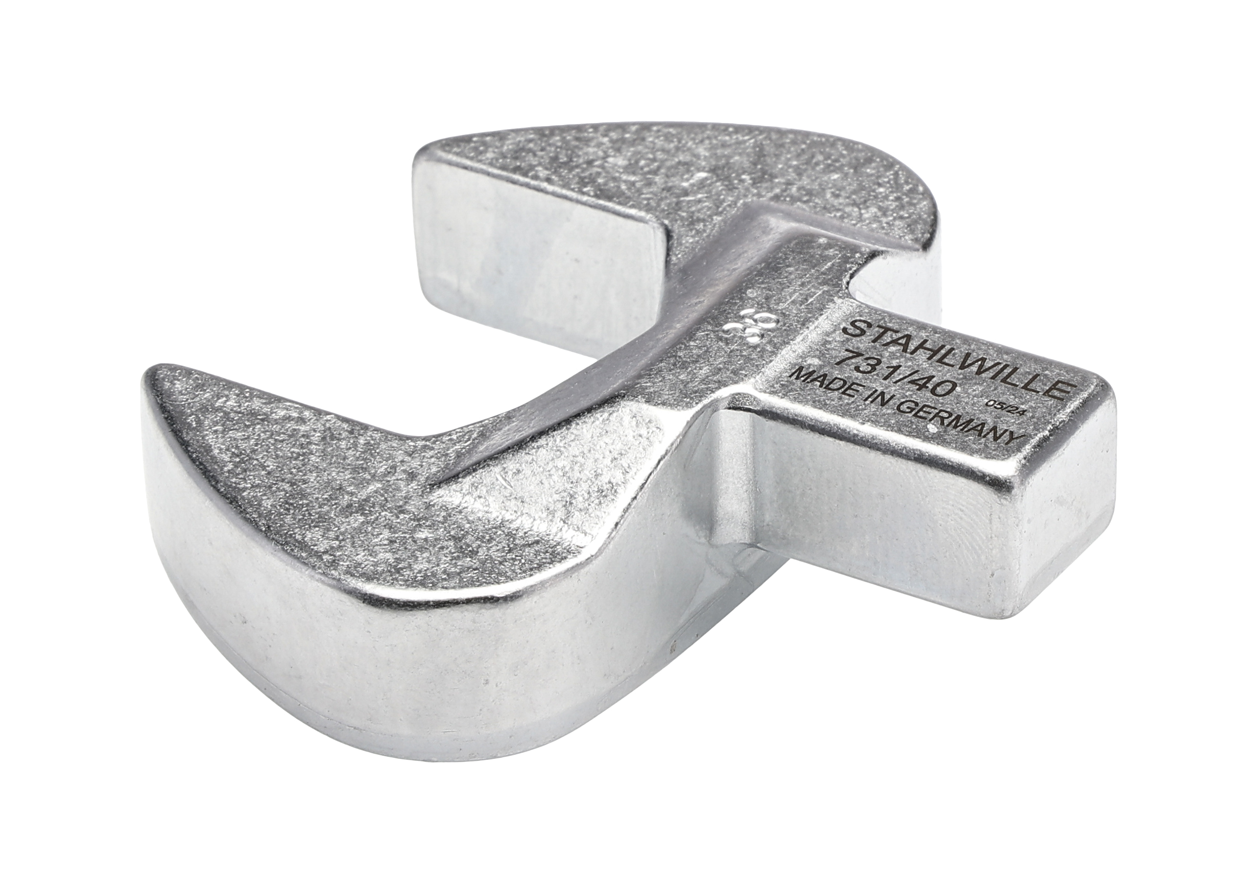 STAHLWILLE Open Ended Insert Spanner Head, 14 x 18 mm Insert, 36 mm, Chrome Finish