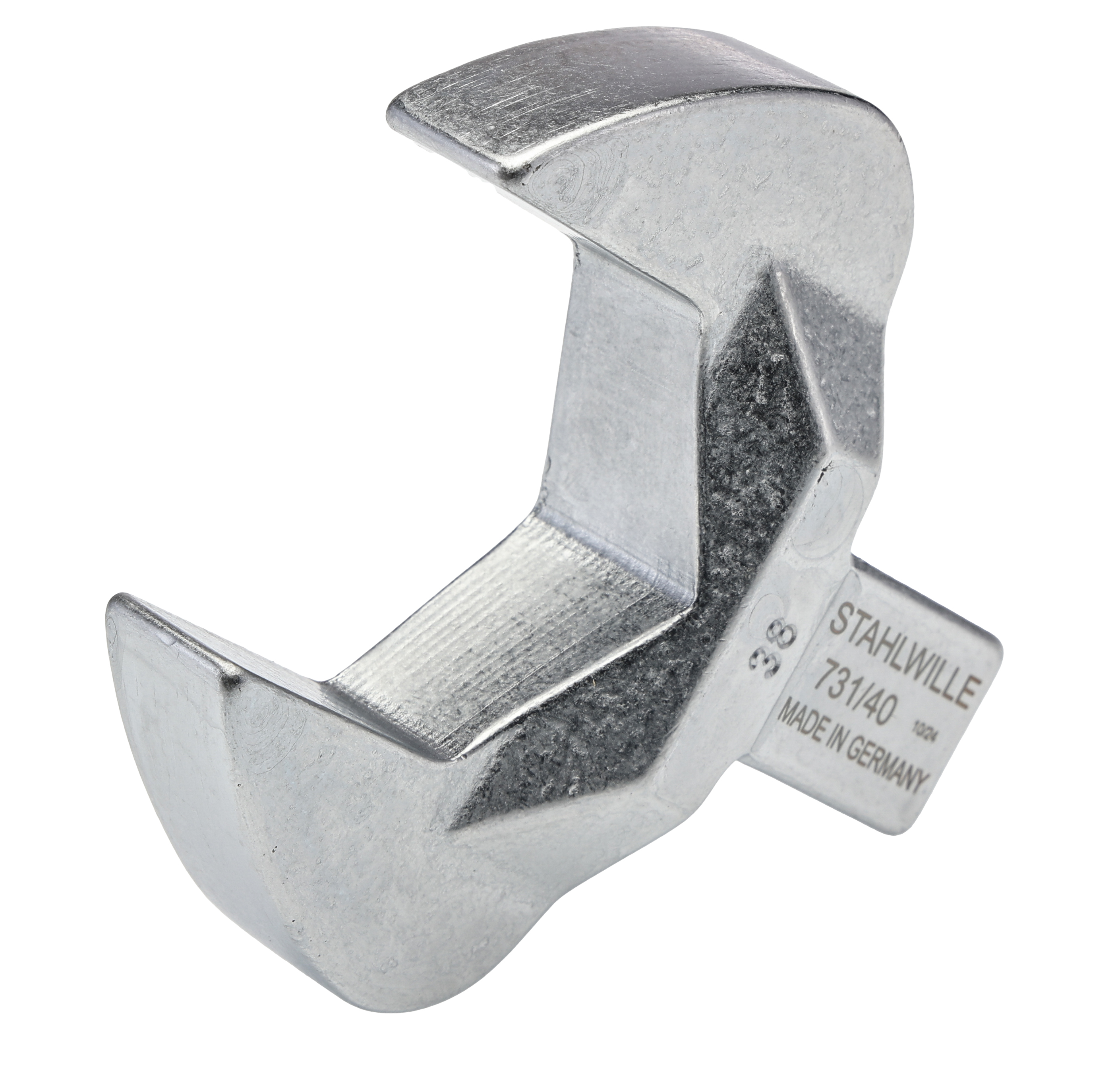 58214038 STAHLWILLE Open Ended Insert Spanner Head, 14 x 18 mm Insert, 38 mm, Chrome Finish