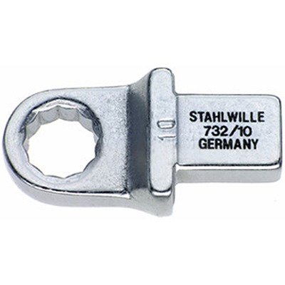STAHLWILLE Square Ring Spanner Insert, 9 x 12 mm Insert, 10 mm, Nickel Plated Finish